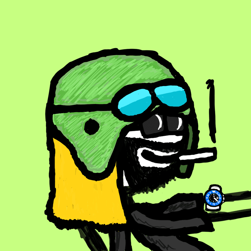 INK MFER in a pilot helmet